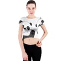 Cute pandas Crew Neck Crop Top View1