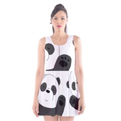 Cute Pandas Scoop Neck Skater Dress by Valentinaart