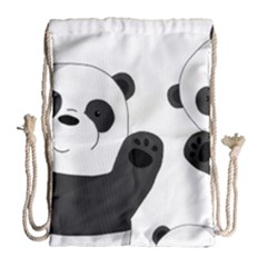 Cute Pandas Drawstring Bag (large) by Valentinaart