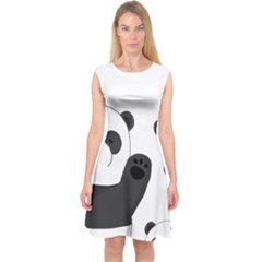 Cute Pandas Capsleeve Midi Dress by Valentinaart