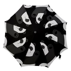 Cute Pandas Hook Handle Umbrellas (medium) by Valentinaart