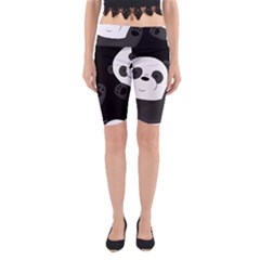 Cute Pandas Yoga Cropped Leggings by Valentinaart