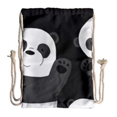 Cute Pandas Drawstring Bag (large) by Valentinaart