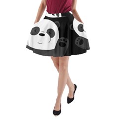 Cute Pandas A-line Pocket Skirt by Valentinaart