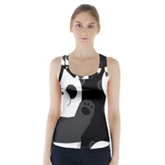 Cute Pandas Racer Back Sports Top by Valentinaart