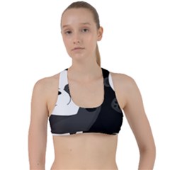 Cute Pandas Criss Cross Racerback Sports Bra by Valentinaart