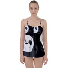 Cute Pandas Babydoll Tankini Set by Valentinaart