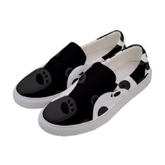 Cute Pandas Women s Canvas Slip Ons