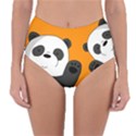 Cute pandas Reversible High-Waist Bikini Bottoms View3