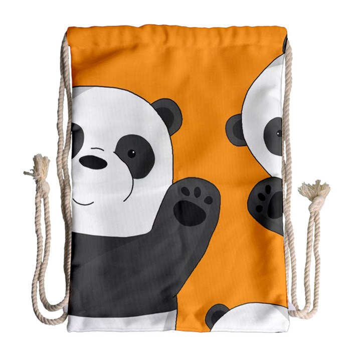 Cute pandas Drawstring Bag (Large)