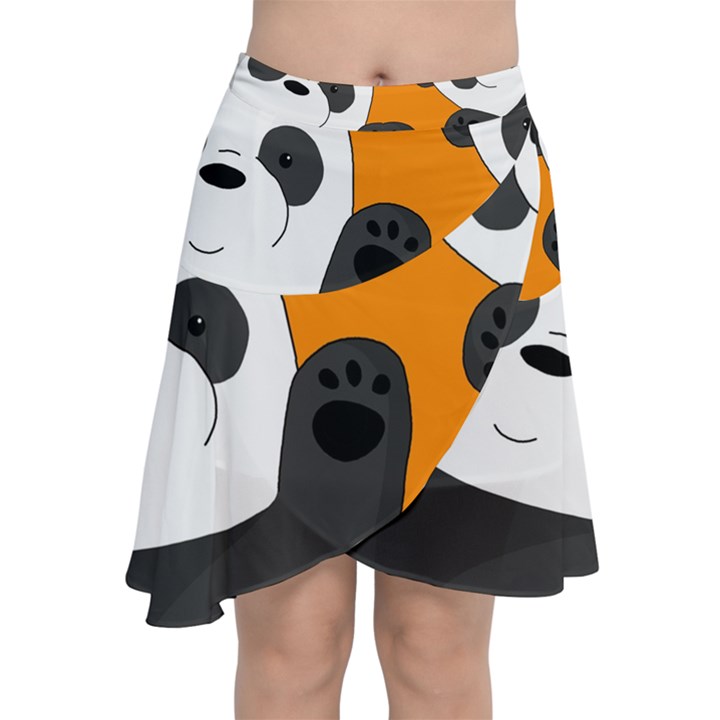 Cute pandas Chiffon Wrap