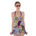 Graffiti Mural Street Art Painting Halter Swimsuit Dress View1