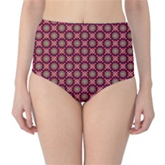 Kaleidoscope Seamless Pattern High-Waist Bikini Bottoms