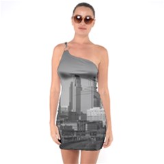 Minneapolis Minnesota Skyline One Soulder Bodycon Dress