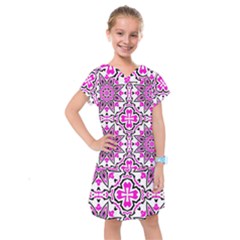 Oriental Pattern Kids  Drop Waist Dress