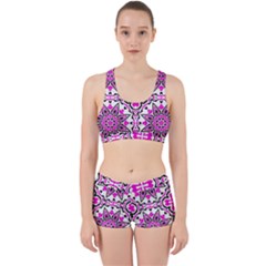 Oriental Pattern Work It Out Sports Bra Set