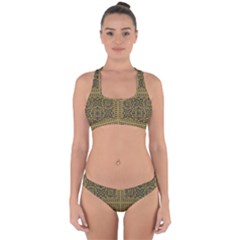 Seamless Pattern Design Texture Cross Back Hipster Bikini Set