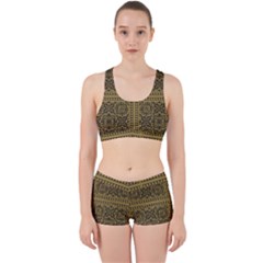 Seamless Pattern Design Texture Work It Out Sports Bra Set