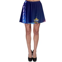 Shanghai Oriental Pearl Tv Tower Skater Skirt by BangZart