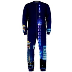 Shanghai Oriental Pearl Tv Tower Onepiece Jumpsuit (men)  by BangZart