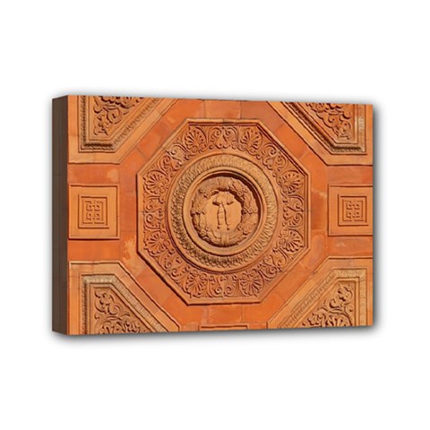 Symbolism Paneling Oriental Ornament Pattern Mini Canvas 7  X 5  by BangZart