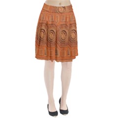 Symbolism Paneling Oriental Ornament Pattern Pleated Skirt