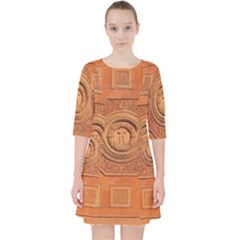 Symbolism Paneling Oriental Ornament Pattern Pocket Dress by BangZart