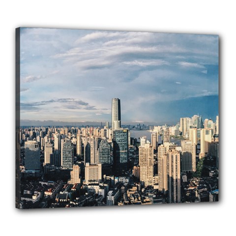 Shanghai The Window Sunny Days City Canvas 24  X 20 