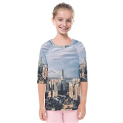 Shanghai The Window Sunny Days City Kids  Quarter Sleeve Raglan Tee