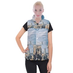 Shanghai The Window Sunny Days City Women s Button Up Puffer Vest by BangZart