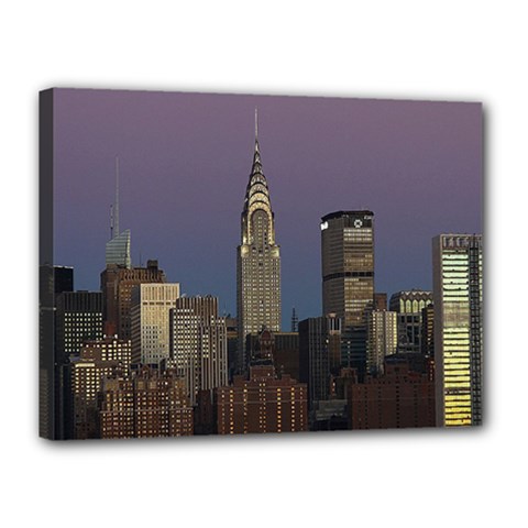 Skyline City Manhattan New York Canvas 16  X 12  by BangZart