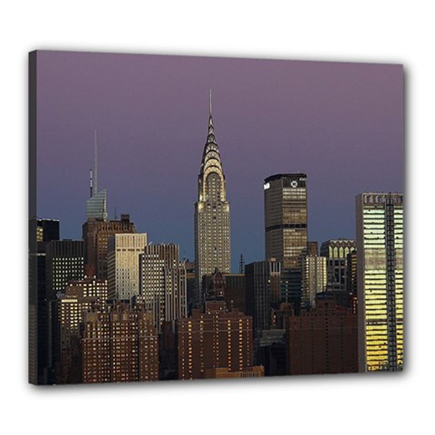 Skyline City Manhattan New York Canvas 24  X 20 