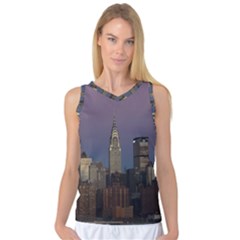 Skyline City Manhattan New York Women s Basketball Tank Top by BangZart