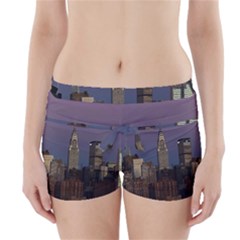 Skyline City Manhattan New York Boyleg Bikini Wrap Bottoms by BangZart