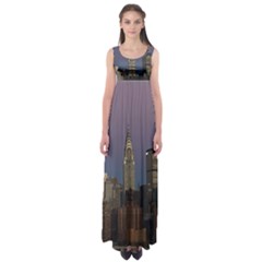 Skyline City Manhattan New York Empire Waist Maxi Dress by BangZart