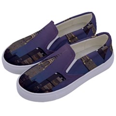 Skyline City Manhattan New York Kids  Canvas Slip Ons