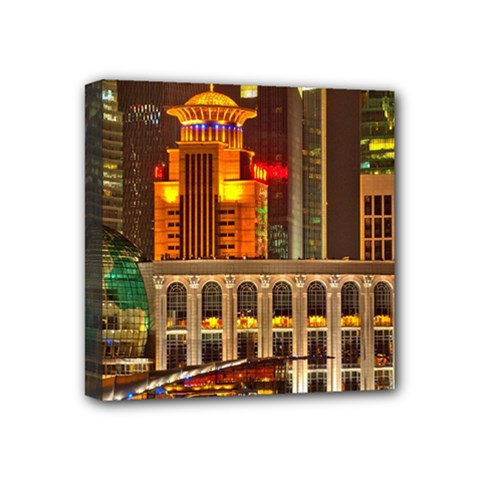 Shanghai Skyline Architecture Mini Canvas 4  X 4  by BangZart