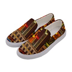 Shanghai Skyline Architecture Women s Canvas Slip Ons by BangZart