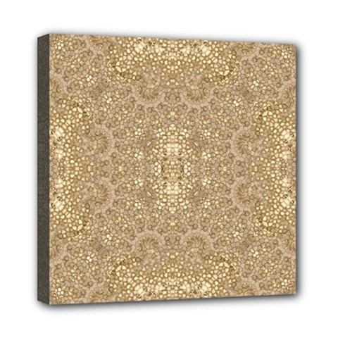 Ornate Golden Baroque Design Mini Canvas 8  X 8  by dflcprints