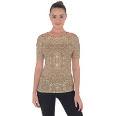 Ornate Golden Baroque Design Short Sleeve Top