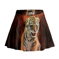 Cute Little Tiger Baby Mini Flare Skirt by FantasyWorld7