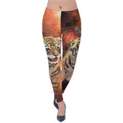 Cute Little Tiger Baby Velvet Leggings by FantasyWorld7