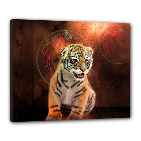 Cute Little Tiger Baby Canvas 20  X 16  by FantasyWorld7