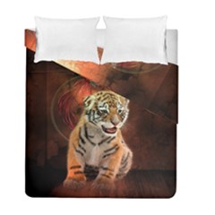 Cute Little Tiger Baby Duvet Cover Double Side (full/ Double Size) by FantasyWorld7