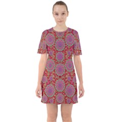 Hearts Can Also Be Flowers Such As Bleeding Hearts Pop Art Sixties Short Sleeve Mini Dress