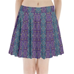 Retro Vintage Bleeding Hearts Pattern Pleated Mini Skirt by pepitasart