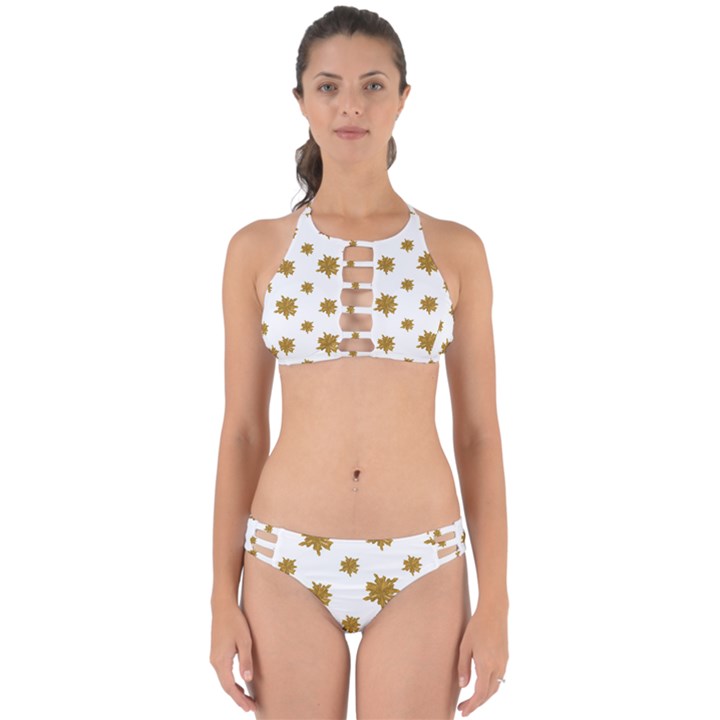 Graphic Nature Motif Pattern Perfectly Cut Out Bikini Set