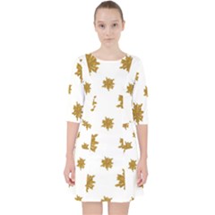 Graphic Nature Motif Pattern Pocket Dress by dflcprints