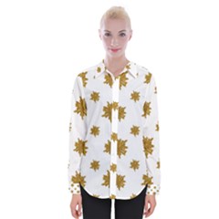 Graphic Nature Motif Pattern Womens Long Sleeve Shirt