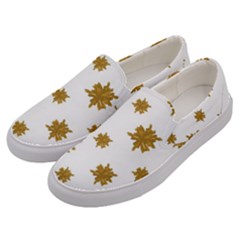 Graphic Nature Motif Pattern Men s Canvas Slip Ons